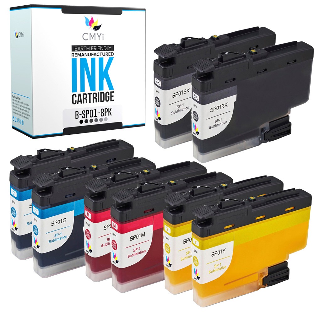 Compatible CMYi 8-PK SP01 Printer Cartridge fits Brother SP1 Sublimation Printer