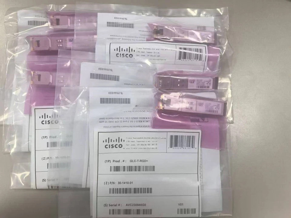 New Sealed Cisco GLC-T-RGD 1000BASE-T RJ45 100M SFP Transceiver Module