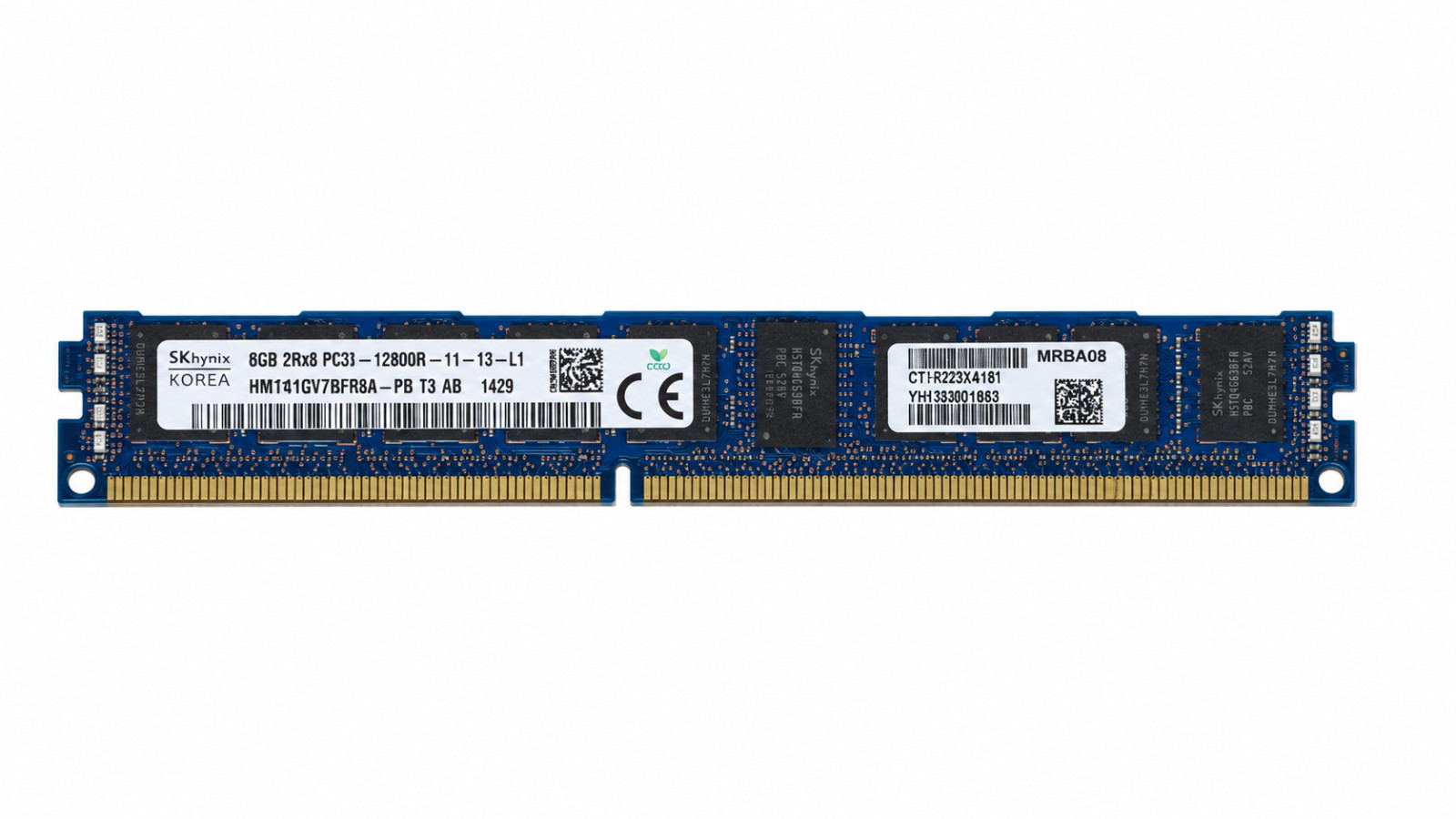 1x 8GB SK Hynix HMT41GV7AFR8A-PB 2Rx8 PC3L-12800R Server RAM RDIMM ECC REG