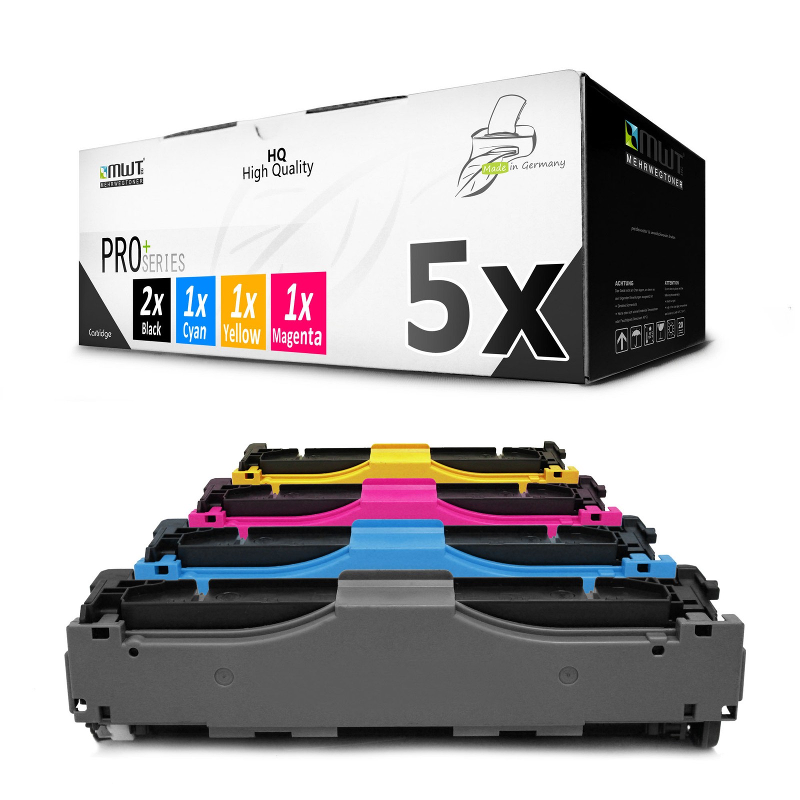 5x MWT PRO+ Toner XXL Compatible With HP LaserJet Pro 300 Color M-351-A