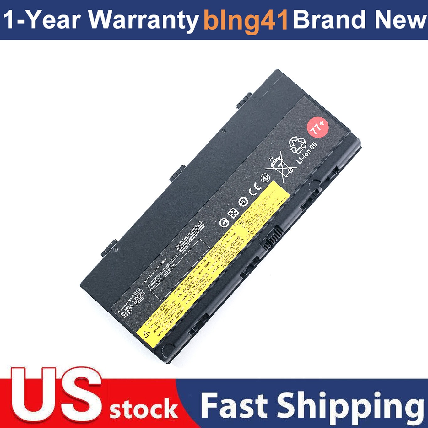 77+ Battery For Lenovo Thinkpad P50 P51 P52 00NY492 L17L6P51 01AV495 00NY490 NEW