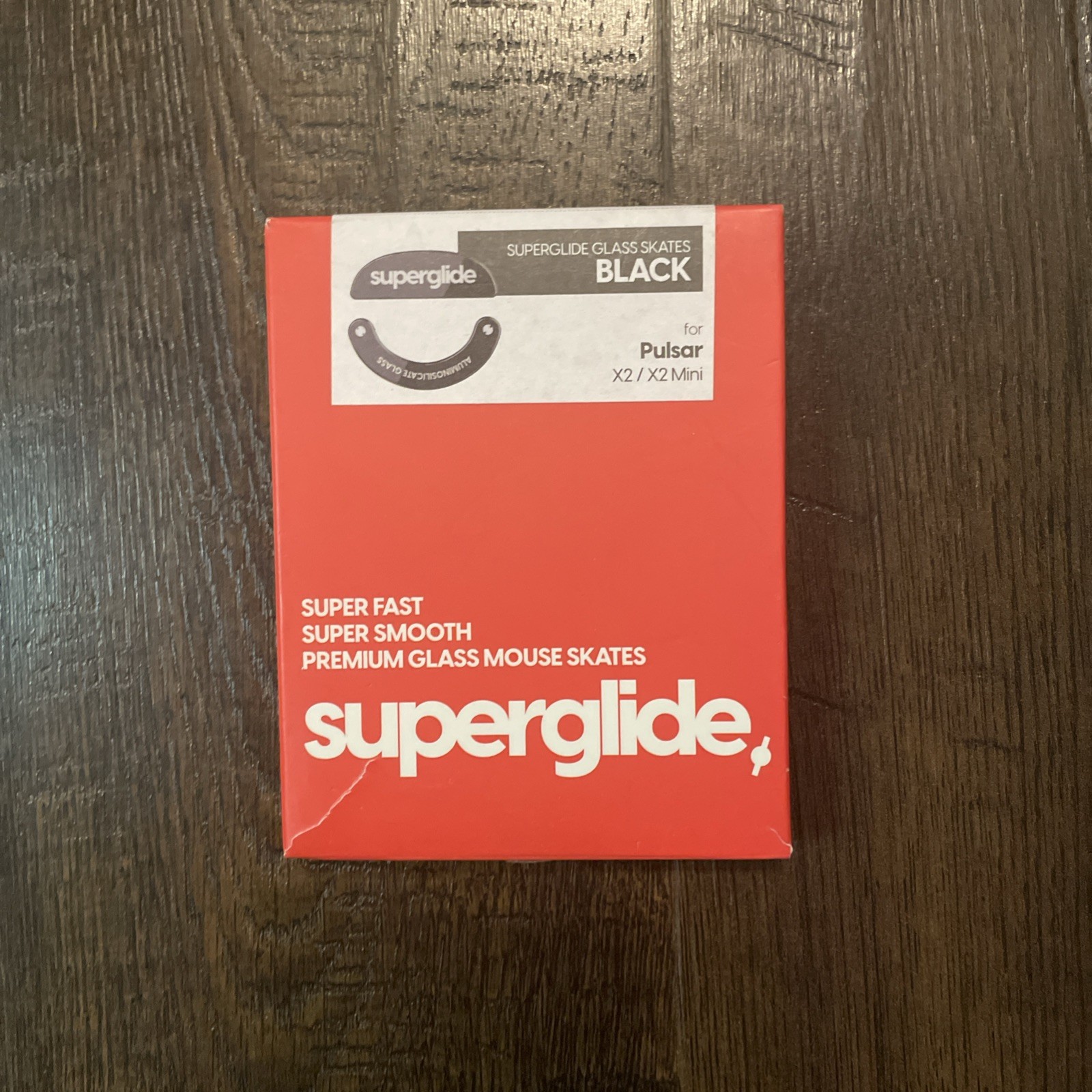 Superglide 2 Glass Mouse Skates Black For Pulsar X2/ X2 Mini-READ