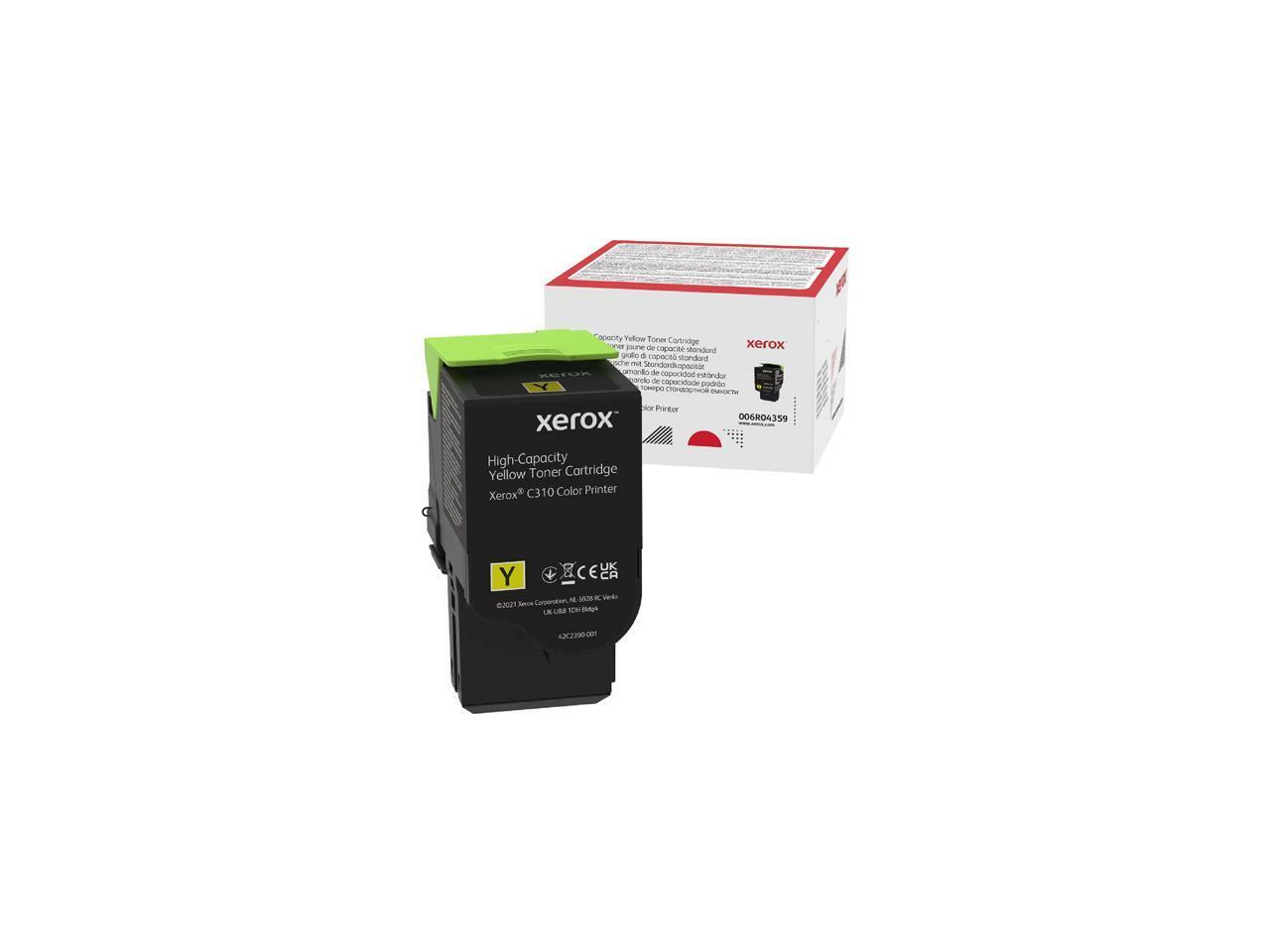 Genuine Xerox Yellow High Capactiy Toner Cartridge, Xerox C310 Color Printer, (U