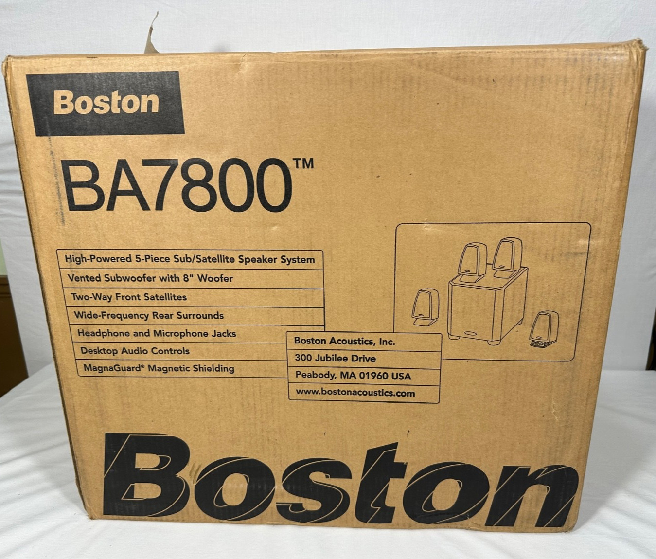 Boston Acoustics BA7800 4.1 PC Speaker System Gateway OEM 2002 NIB Open Box