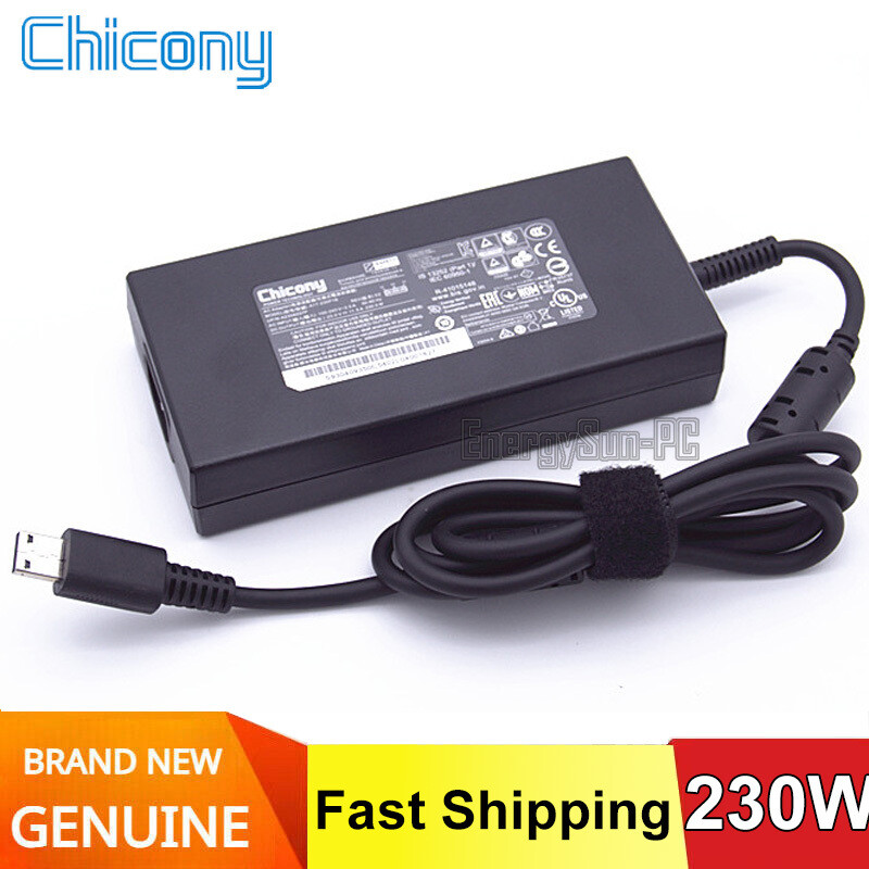 Genuine Chicony A17-230P1A A230A032P MSI Power Adapter Flat Port 19.5V11.8A 230W