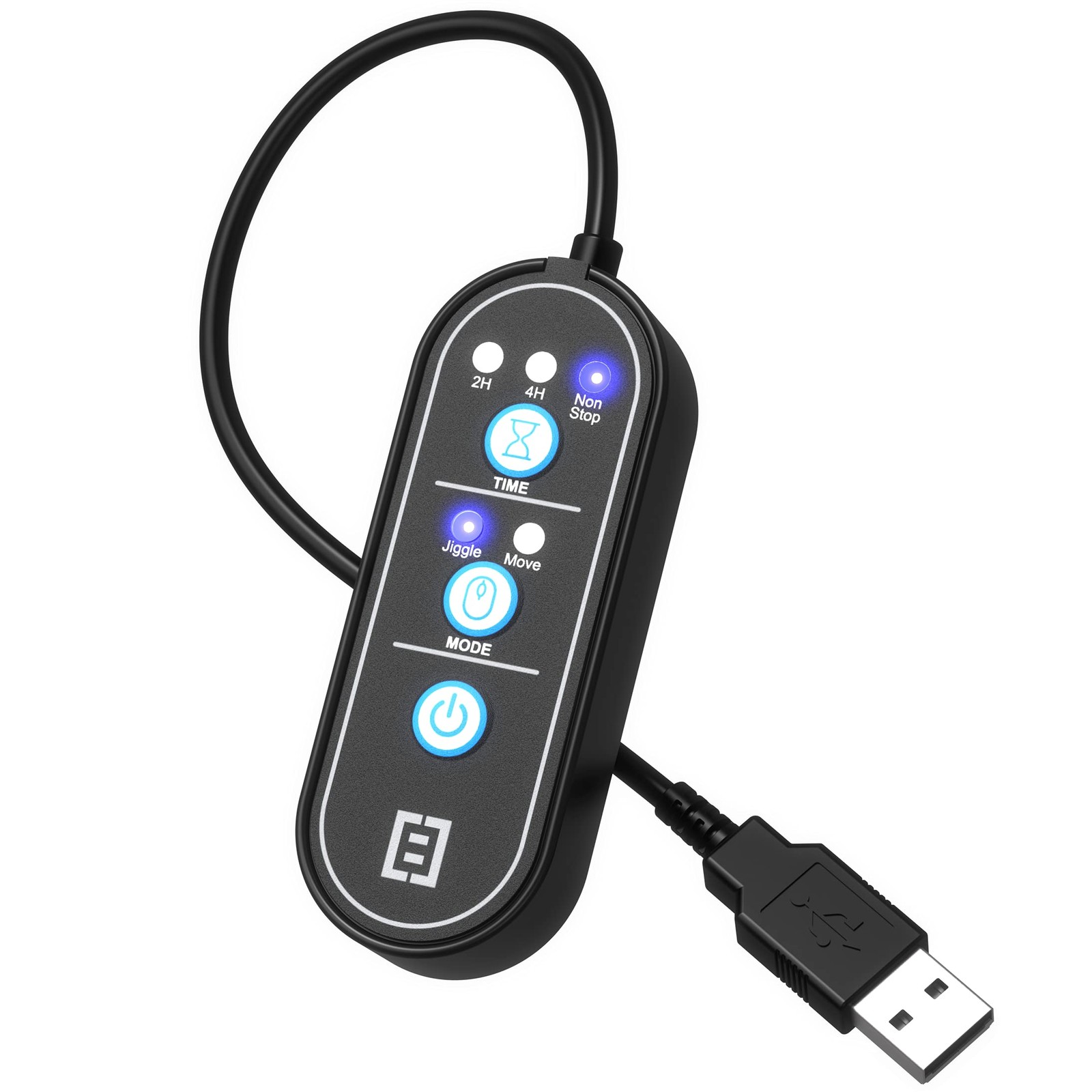 , 2in1 Mouse Mover and Jiggler in 1, Keeps PC Active, Status Green, Undetecta...