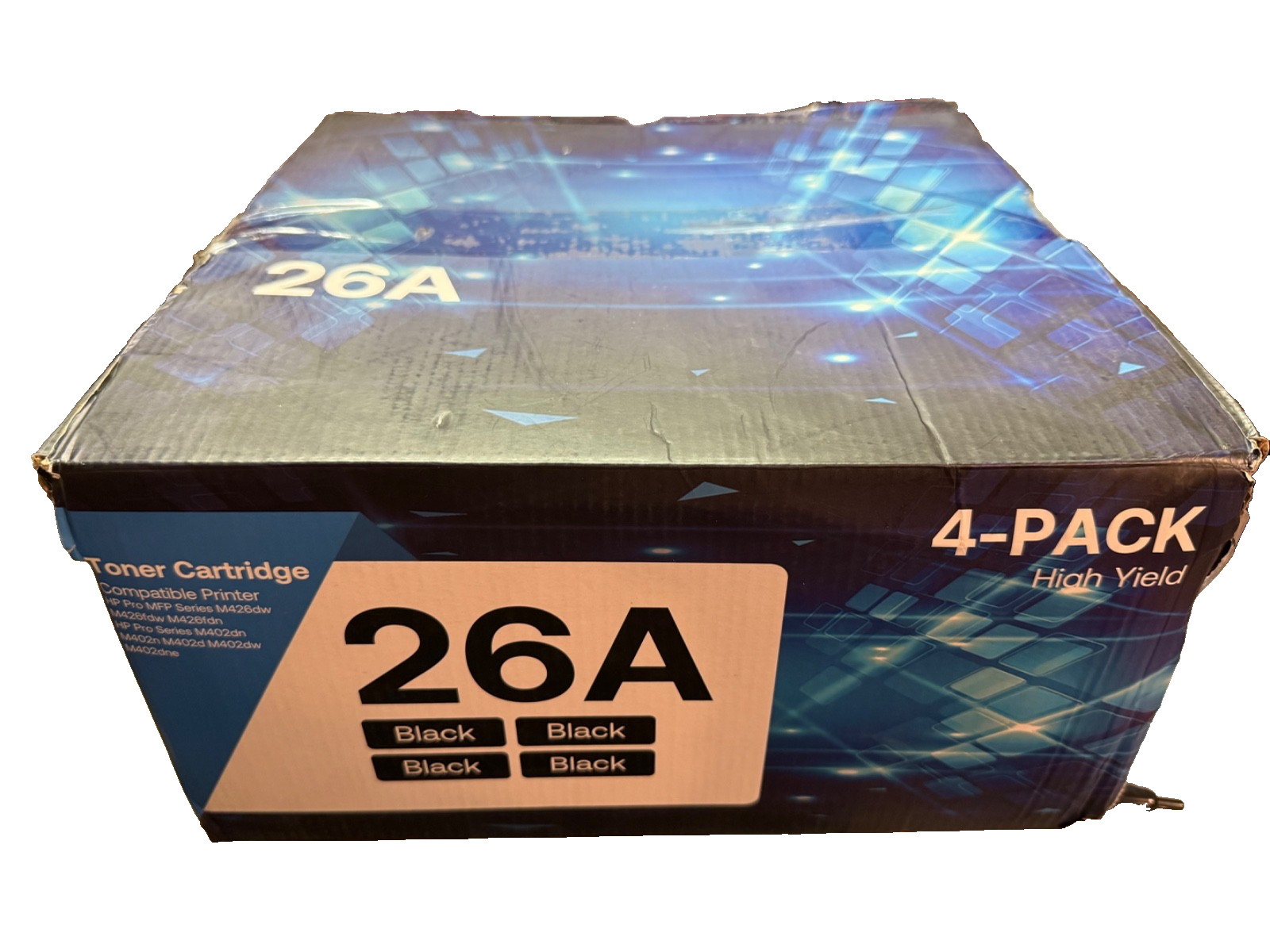 Sealed 4PK High Yield 26A CF226A Black Toner HP 26A Pro M402dn M402dne M402dw