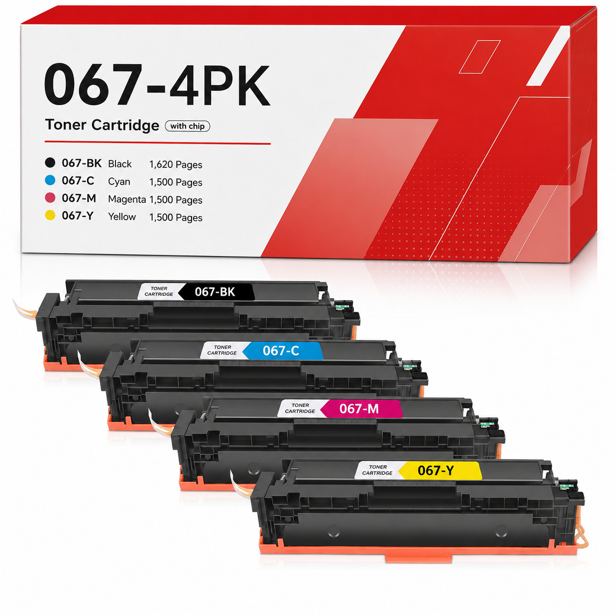 067 4PK Toner 067H Ready for LBP632Cdw LBP633Cdw MF651Cw MF653Cdw