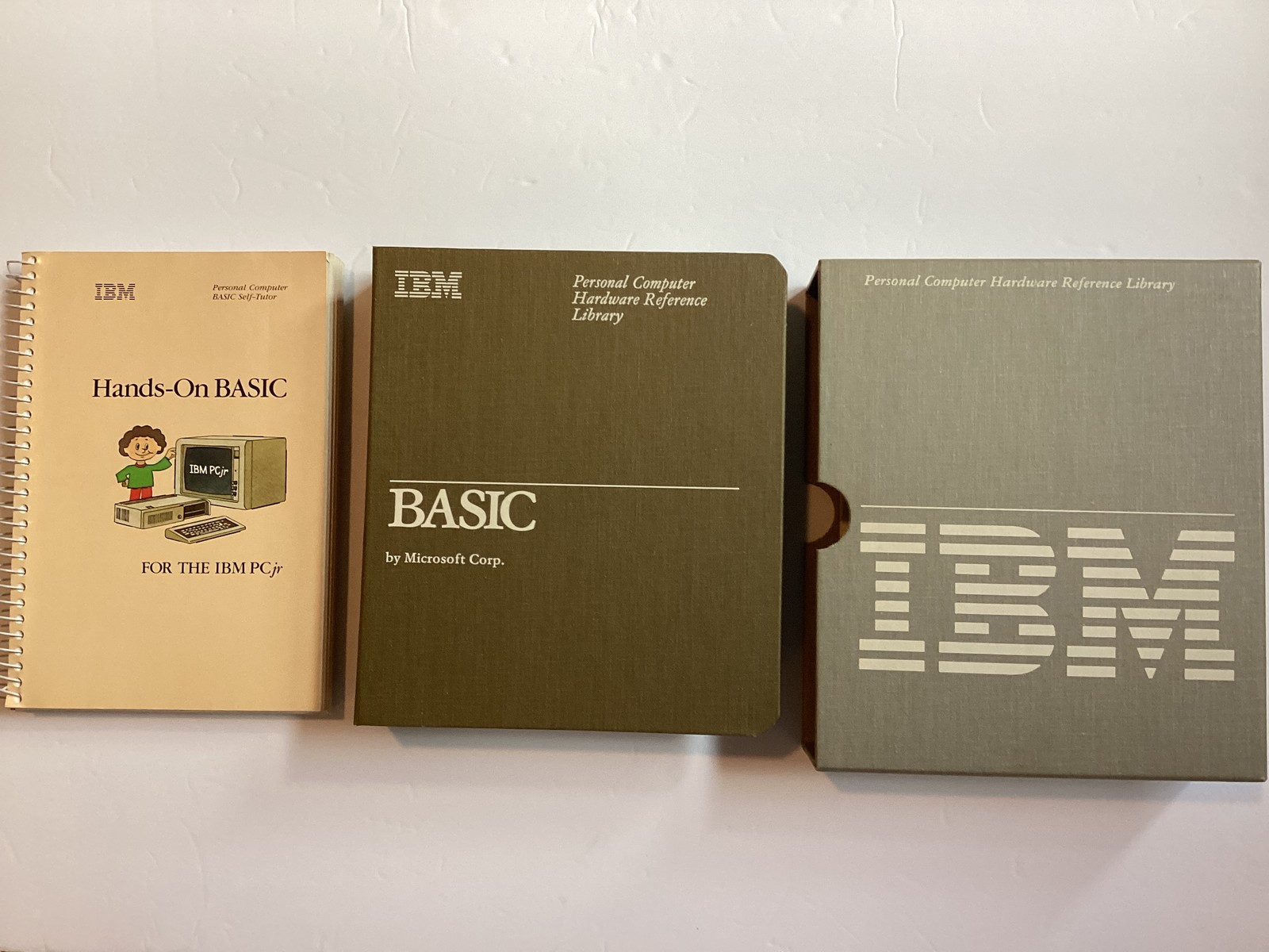 IBM PCjr BASIC Cartridge Software Manuals Set 1983 Microsoft + Hands-On Book