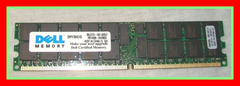 DELL SNPX1564C/4G PC2-3200 400MHZ DDR2 ECC MEMORY