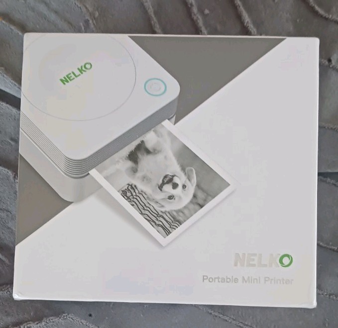 NELKO Portable Mini Printer Thermal Printing Black & White Output Compact Design