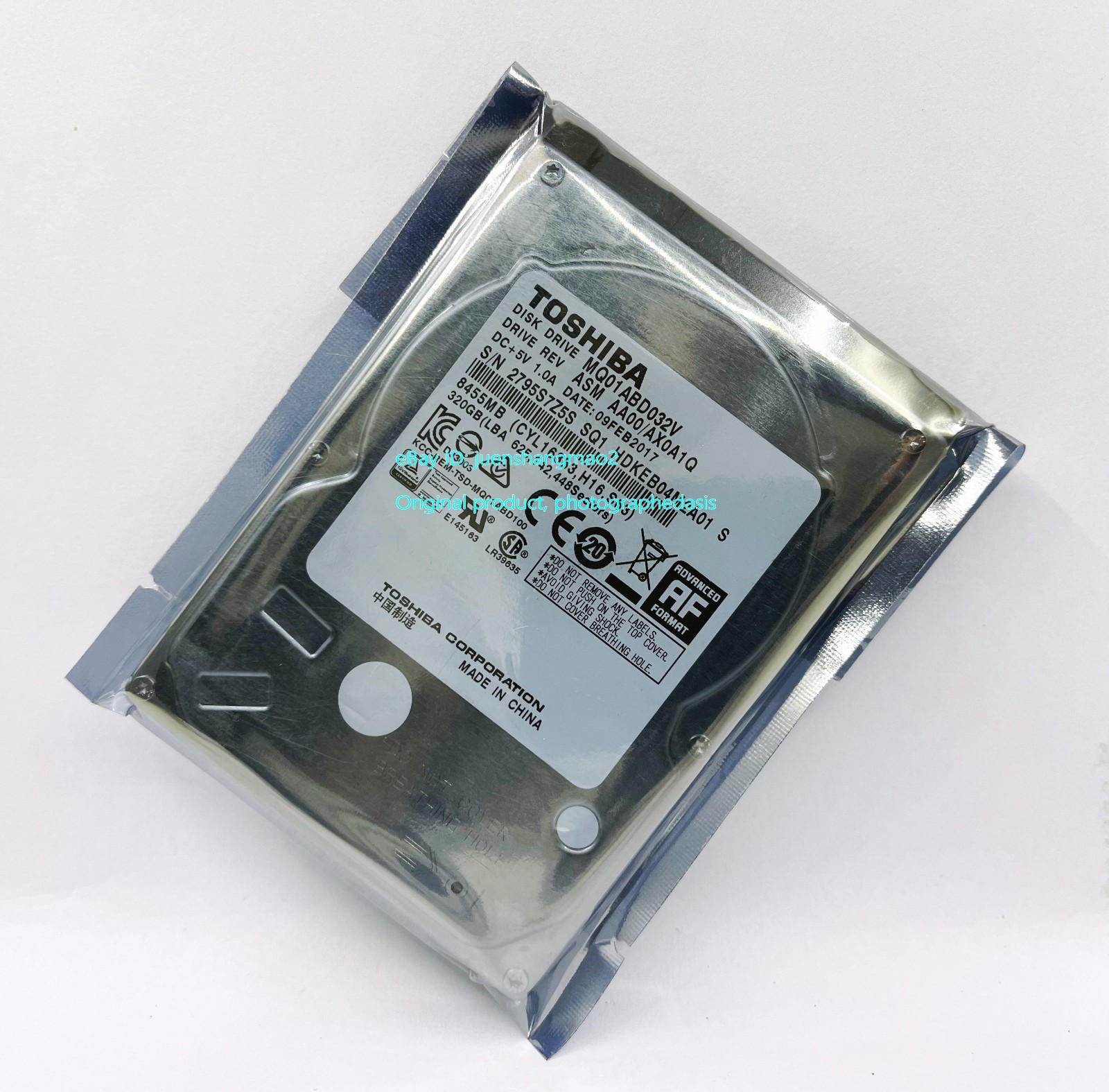 Toshiba 320GB MQ01ABD032V 8M 2.5'' SATAII Professional Surveillance HDD