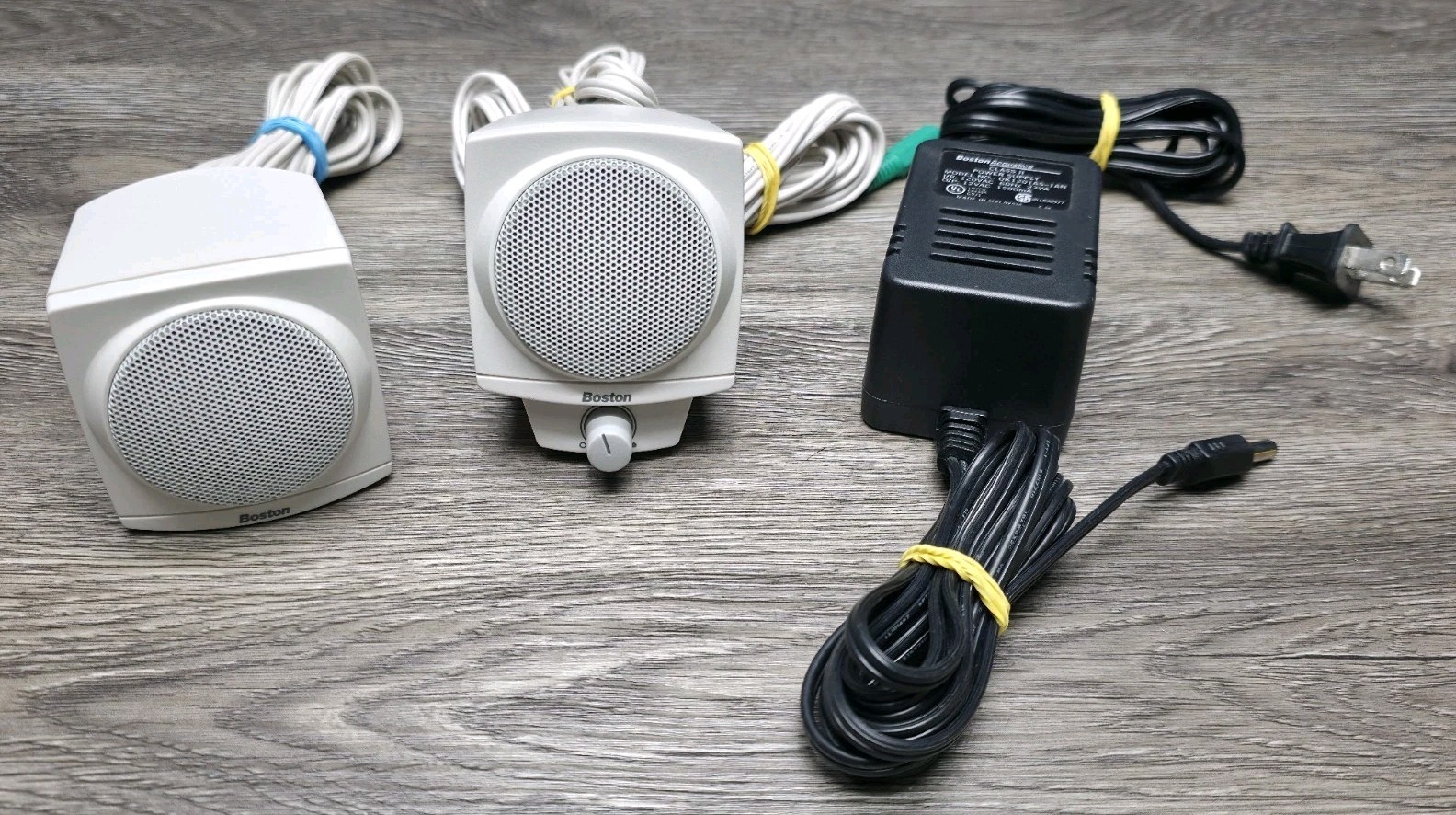 Boston Acoustics BA635 Powered Satellite Speakers W/ Power Supply - No Subwoofer