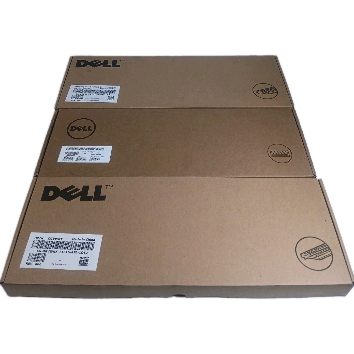 ​Lot of 3 Dell USB Keyboards KB212-B KB216 KB212 DP/N 04G481 0GVWNX  Open  Box