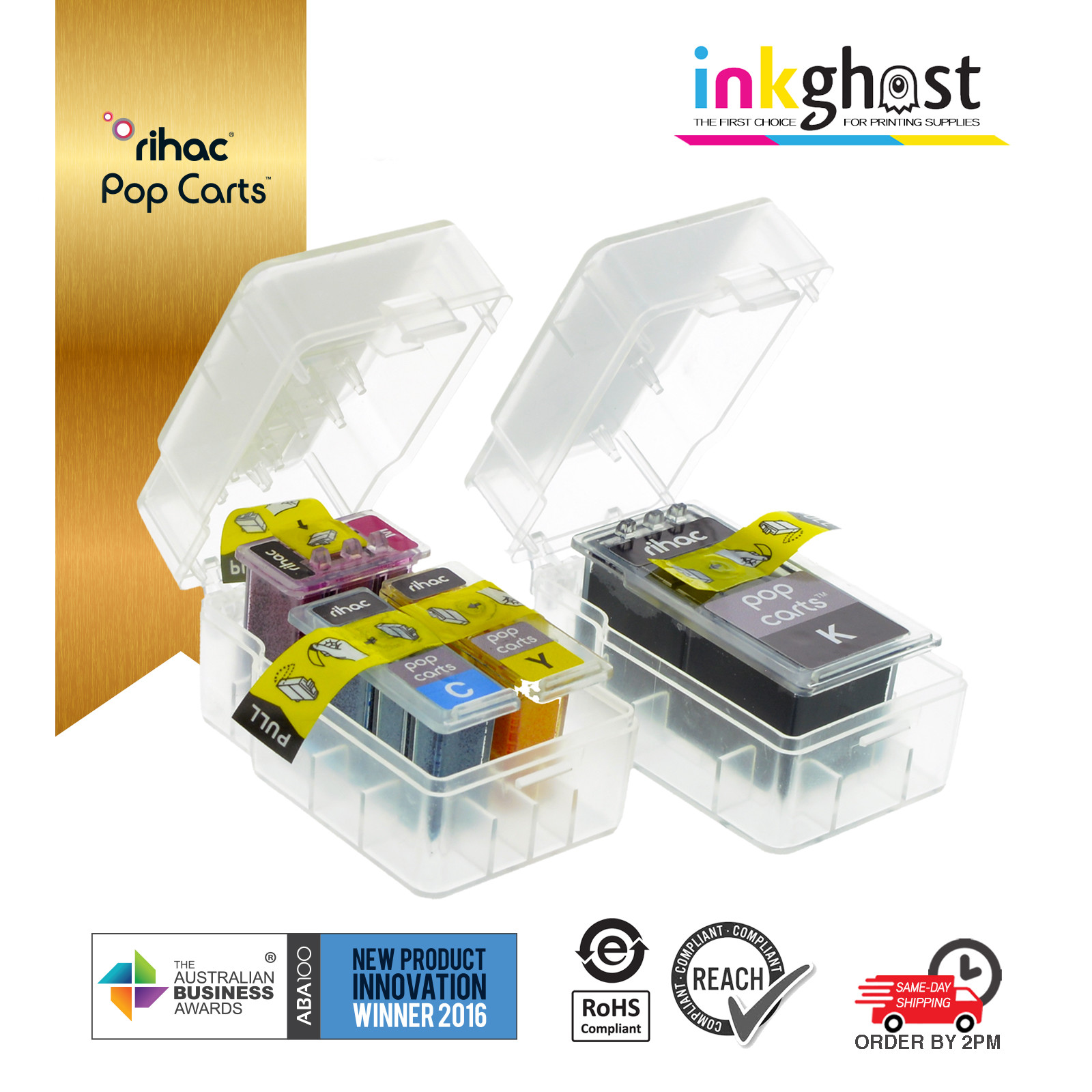 Rihac Pop Carts - for Canon PG-512 CL-513 Ink Cartridge refill Set PG512 CL513