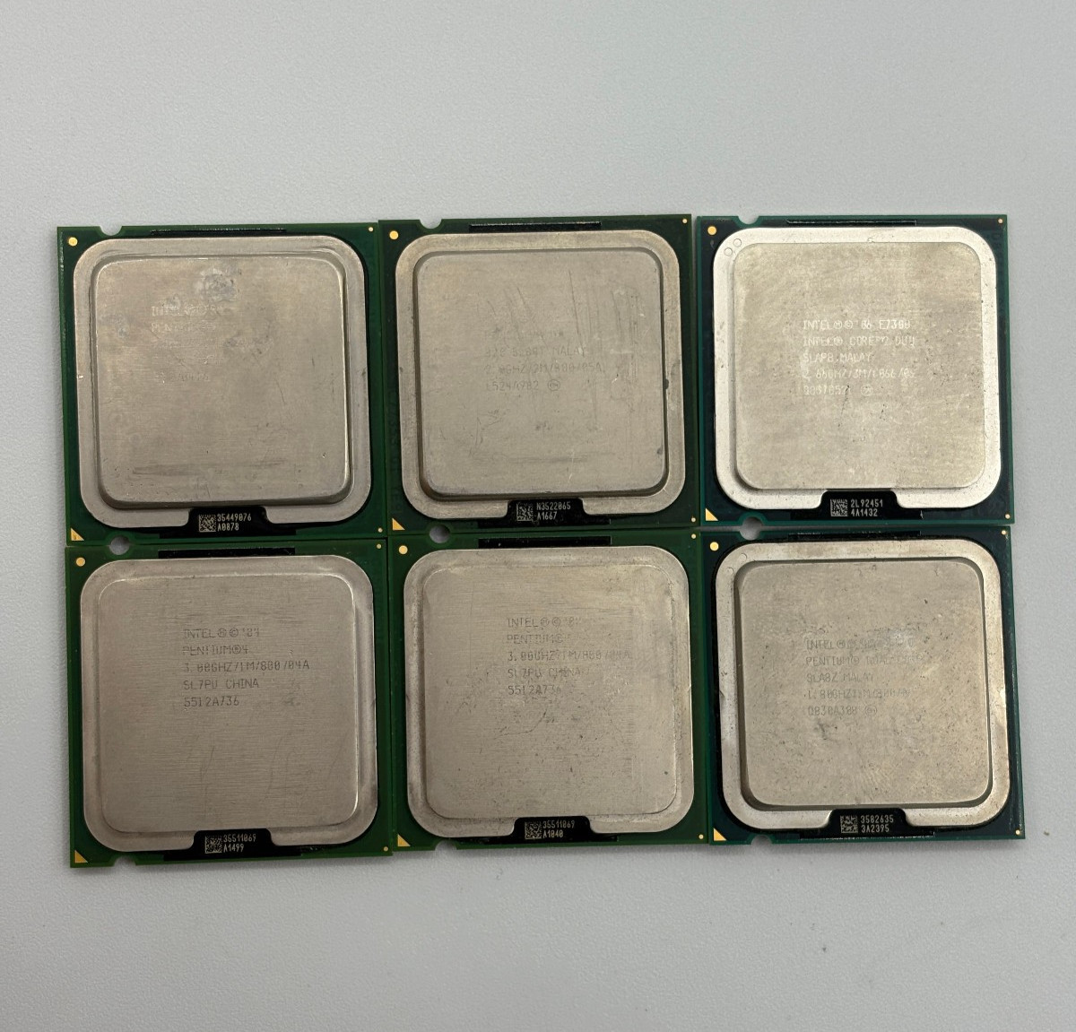 Lot of 6 Intel LGA775 CPUs Pentium 4 D Core 2 Duo E7300 E2160 Untested
