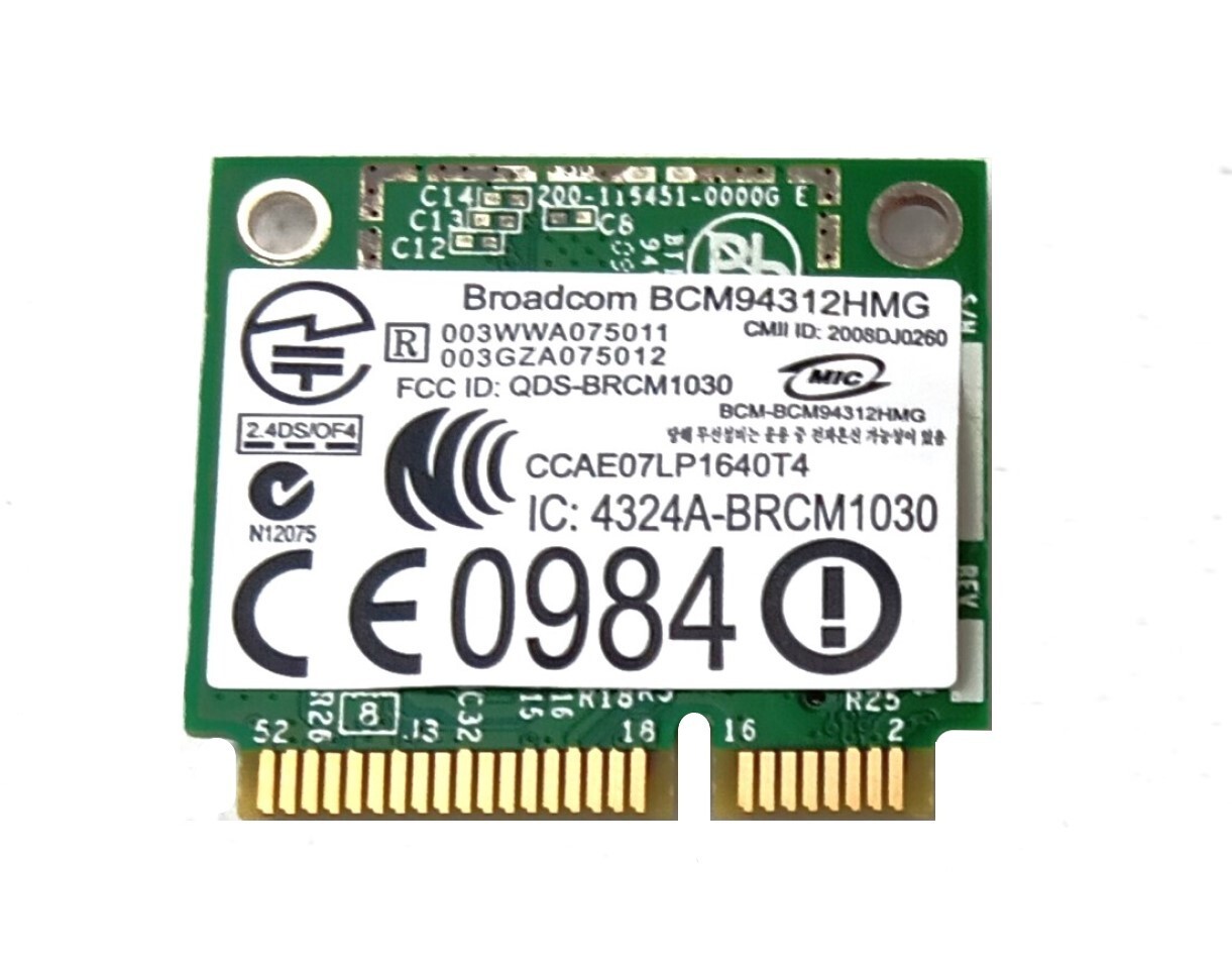 Wireless Card Dell FR016 (Broadcom BCM94312HMG) 802.11 Mini PCI Express Wireless