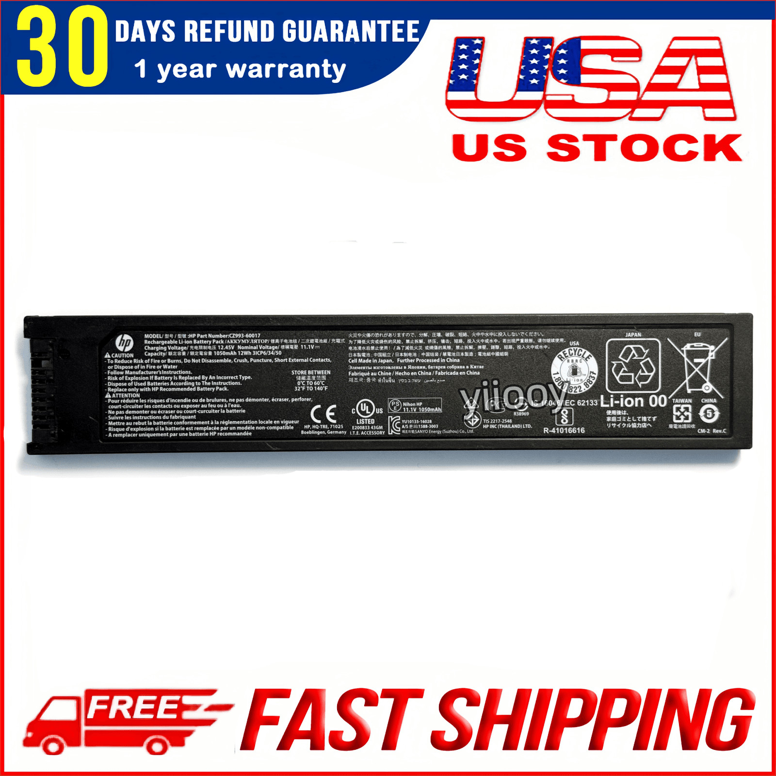 M9L89A CZ993-60017 New Genuine Battery for HP OfficeJet 200 250 Mobile Printer
