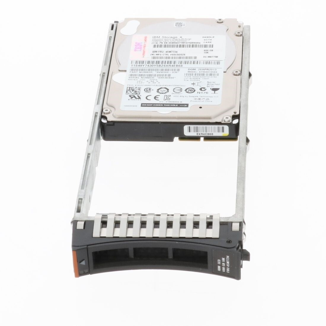 IBM SAS Hard Drive HDD 600GB SAS 6G SFF DS8000 Model 45W7734 0N27252 with caddy