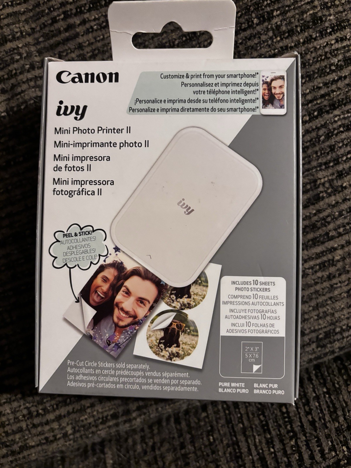 Canon Ivy 2 Mini Photo Printer - Pure White - NEW