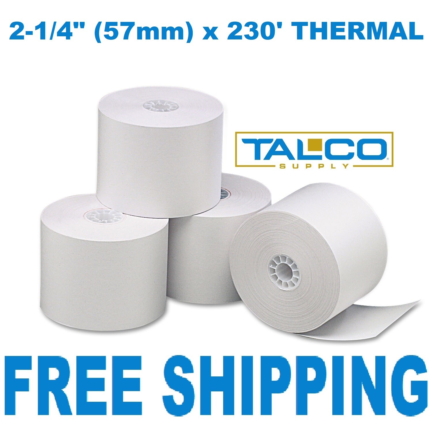 (50) SHARP XE-A207 (2-1/4" x 230') THERMAL PAPER ROLLS  ~FAST ~