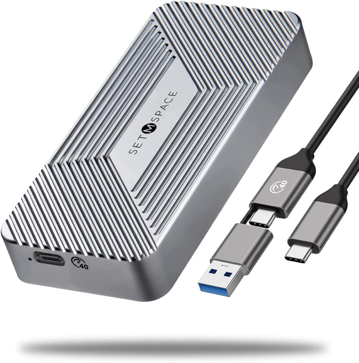 M.2 NVMe SSD Hard Drive Enclosure Case USB 4 For 2280 Thunderbolt 3 4 40 Gbps