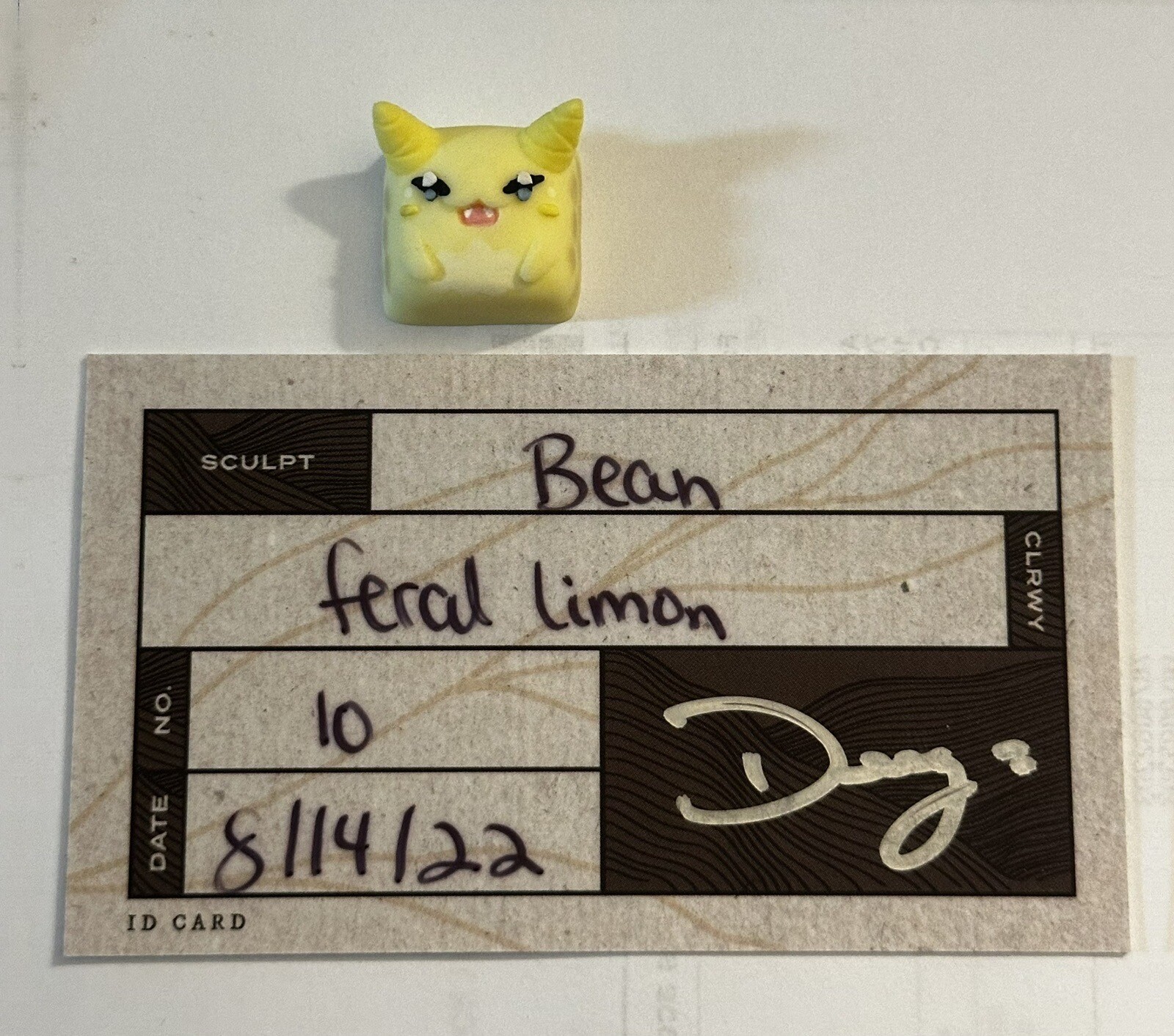 Deag Caps - Artisan Keycaps - *Bean Feral Limon* Mx style Artisan Keycap
