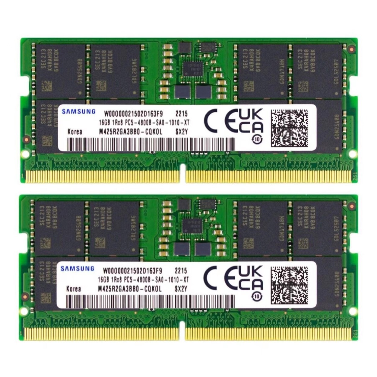 Samsung 32GB (2X16GB) DDR5 4800MHz PC5-38400 SODIMM Memory Ram M425R2GA3BB0-CQK