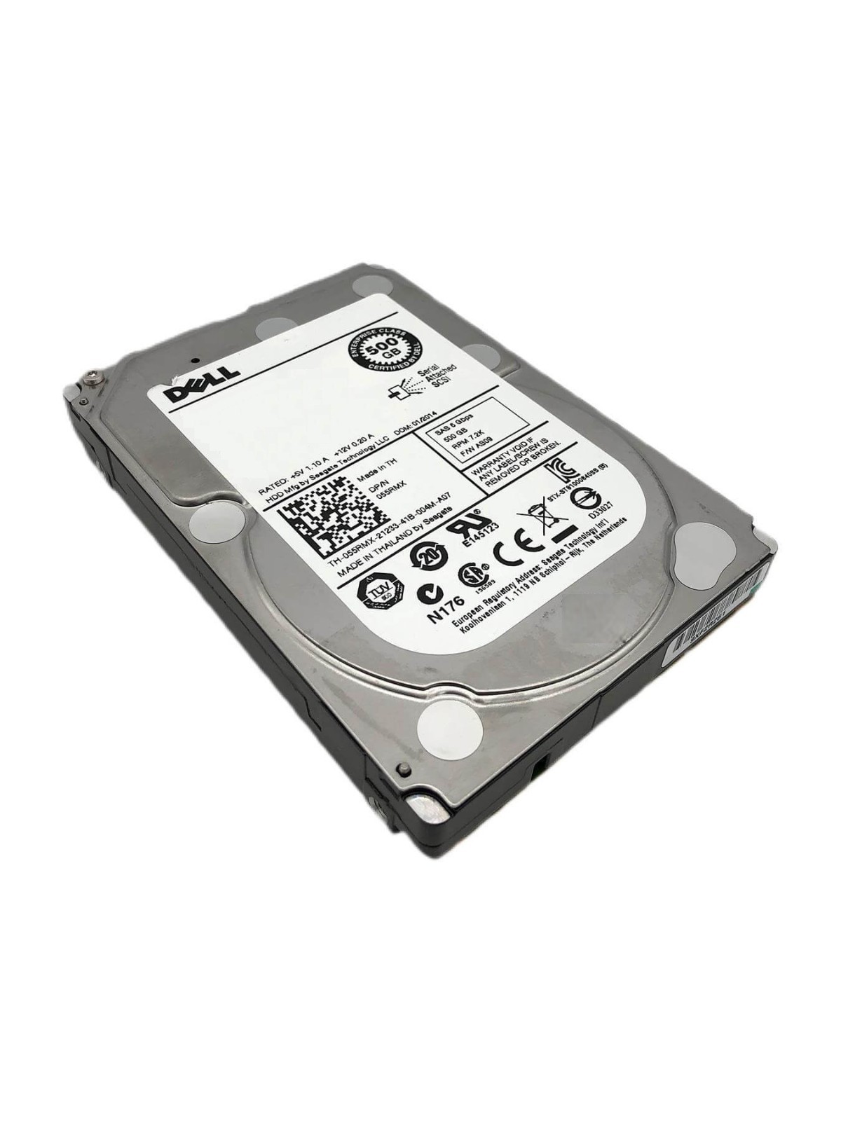 Dell 55RMX 2.5" SAS 500GB 7200 RPM 6Gb/s Hard Drive Enterprise Server HDD