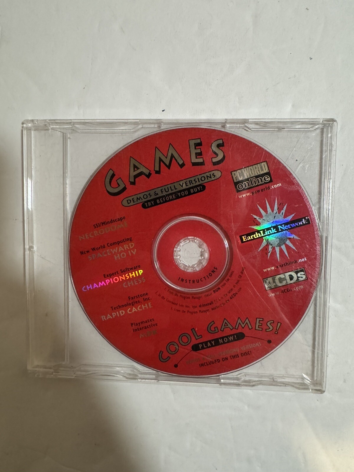 Games Demos & Full Versions CD-ROM Computer Game With Case Vintage