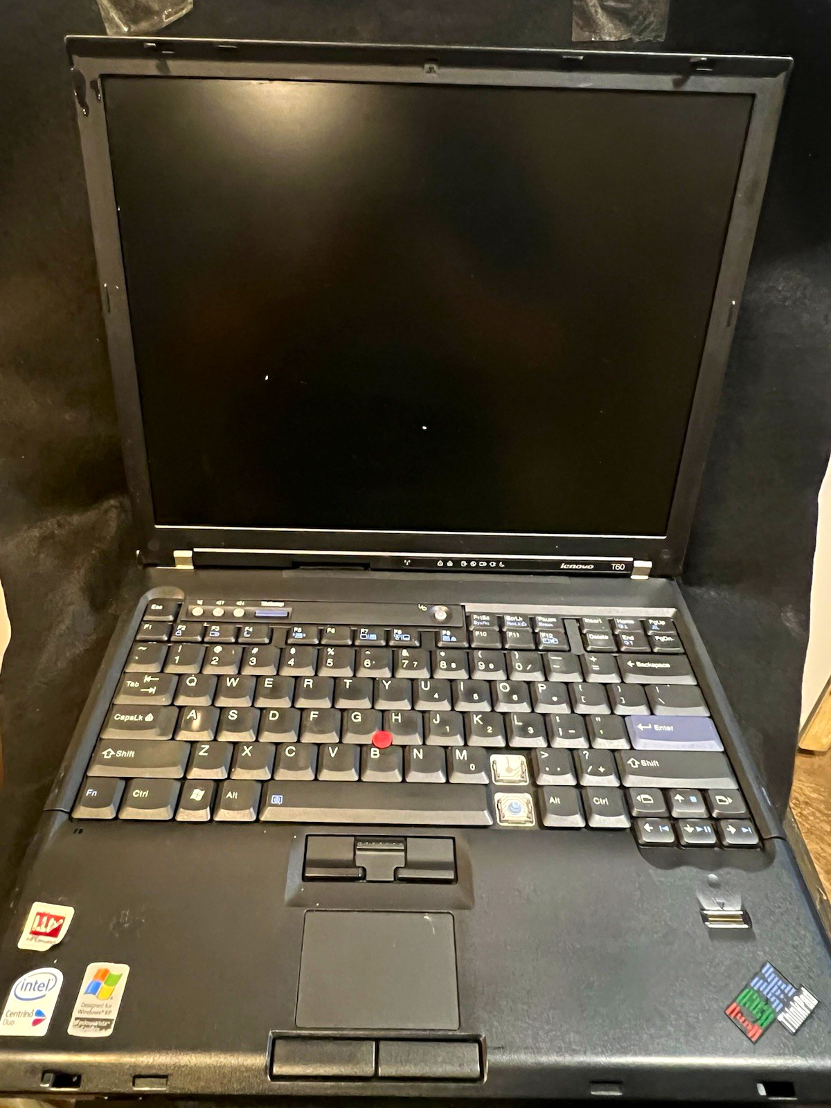 ⁠Lenovo ThinkPad T60 2008-G4U 14.1" 4:3 ATI X1300 T2500 2GB Boots to BIOS NO HDD