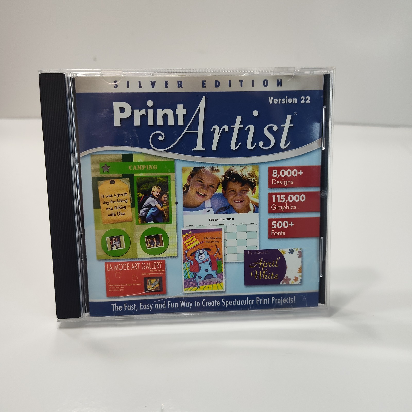 Print Artist 22 Silver PC CD templates projects banners brochures calendars