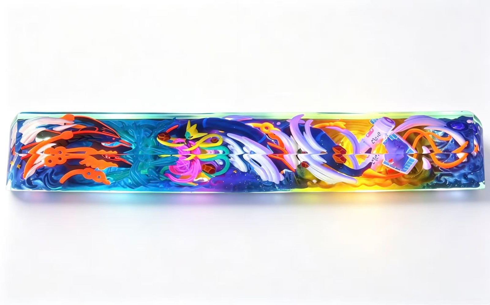 Pokemon keycap Shiny Mega rayquaza spacebar | artisan resin keycaps