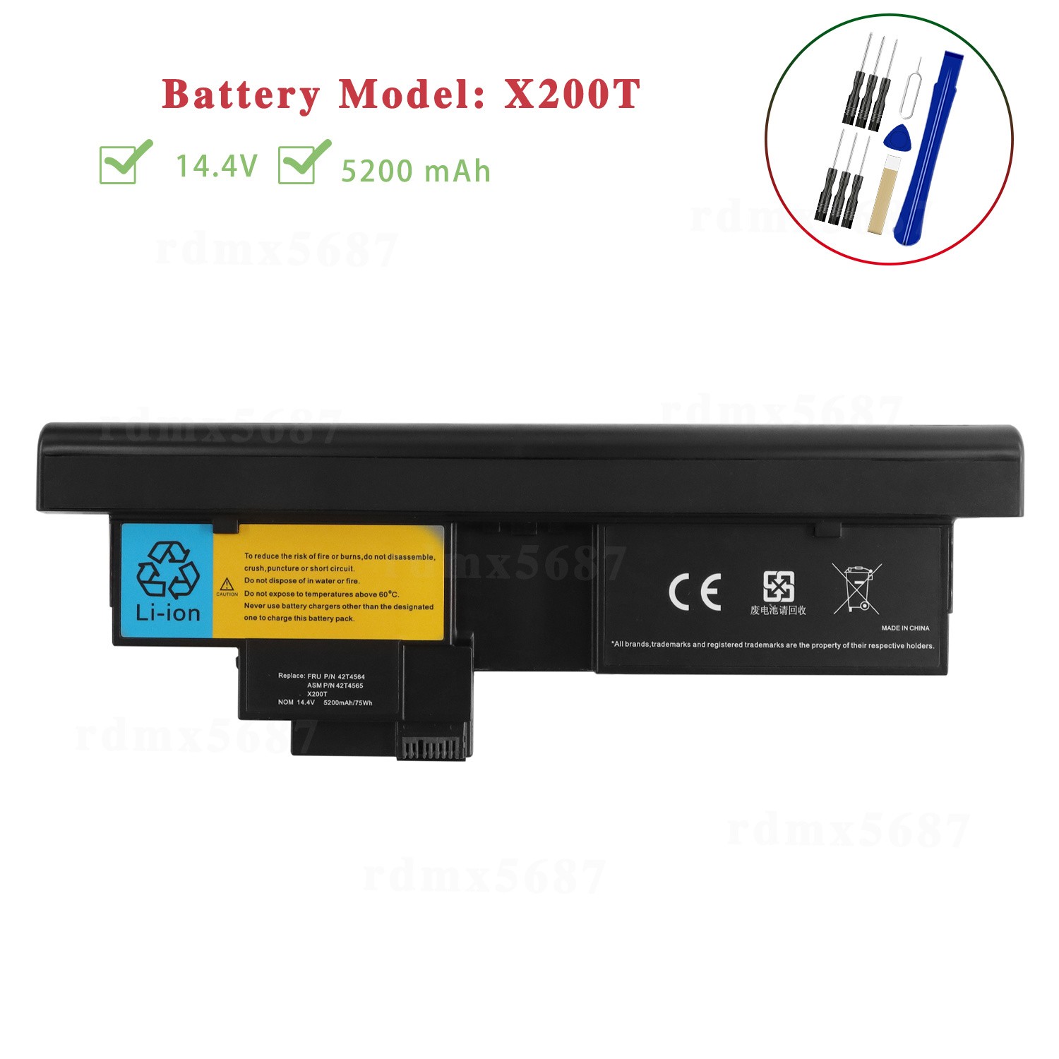 X200T 43R9257 replacement Battery For ThinkPad X200T X201T 42T4658 42T4565 NEW