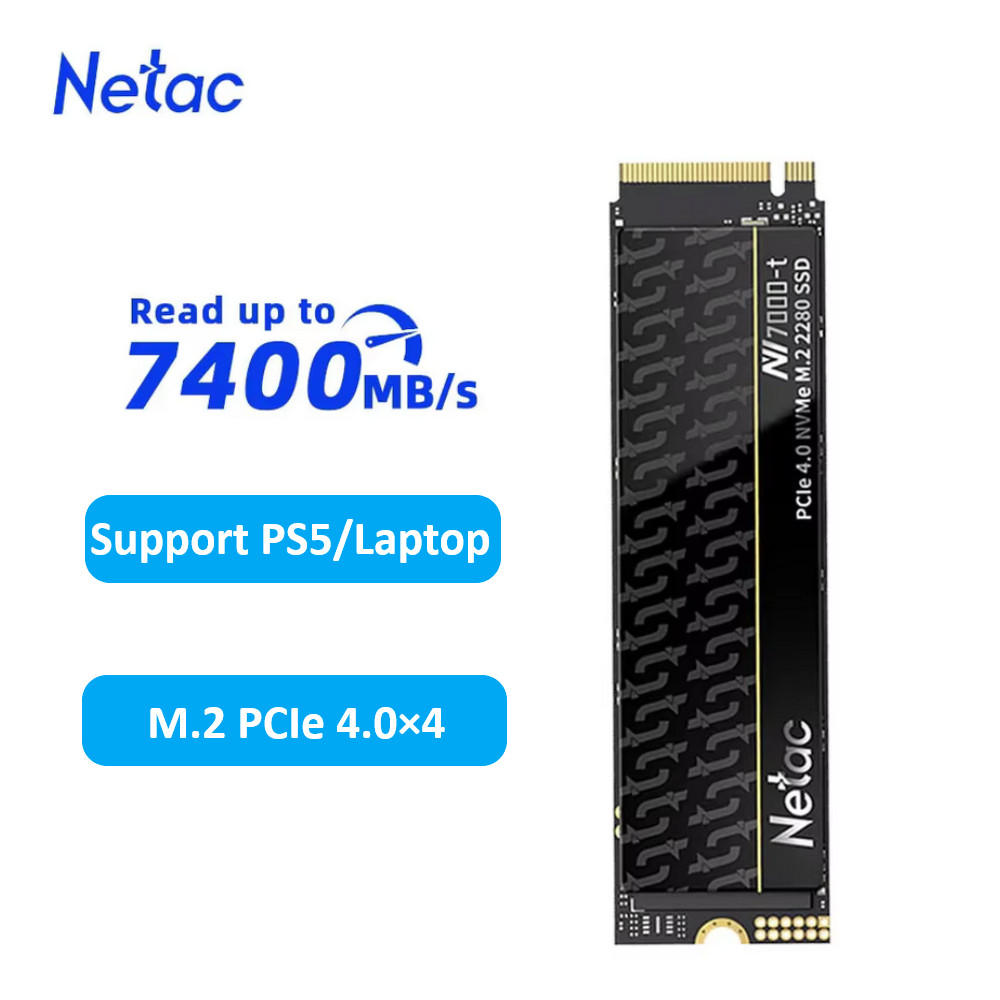 Netac 2TB Internal SSD PCle Gen 4x4 NVMe 7300MB/s