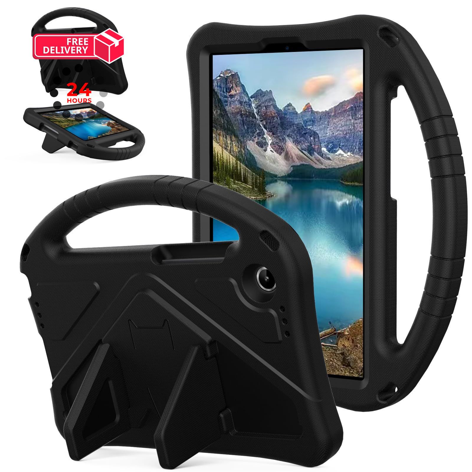 YRH for Lenovo Tab One 8.7 inch Case 2025, Kids EVA Shockproof One, Black