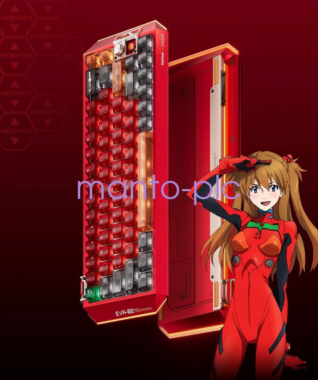 MelGeek Evangelion Centauri 60 EVA-02 Asuka Limited Edition Mechanic Gaming Keyb