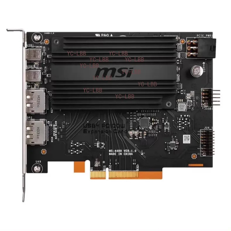 For MSI USB4 PD100W Expansion Card 2xUSB 4.0 (USB-C) 2xDisplayPort input ports