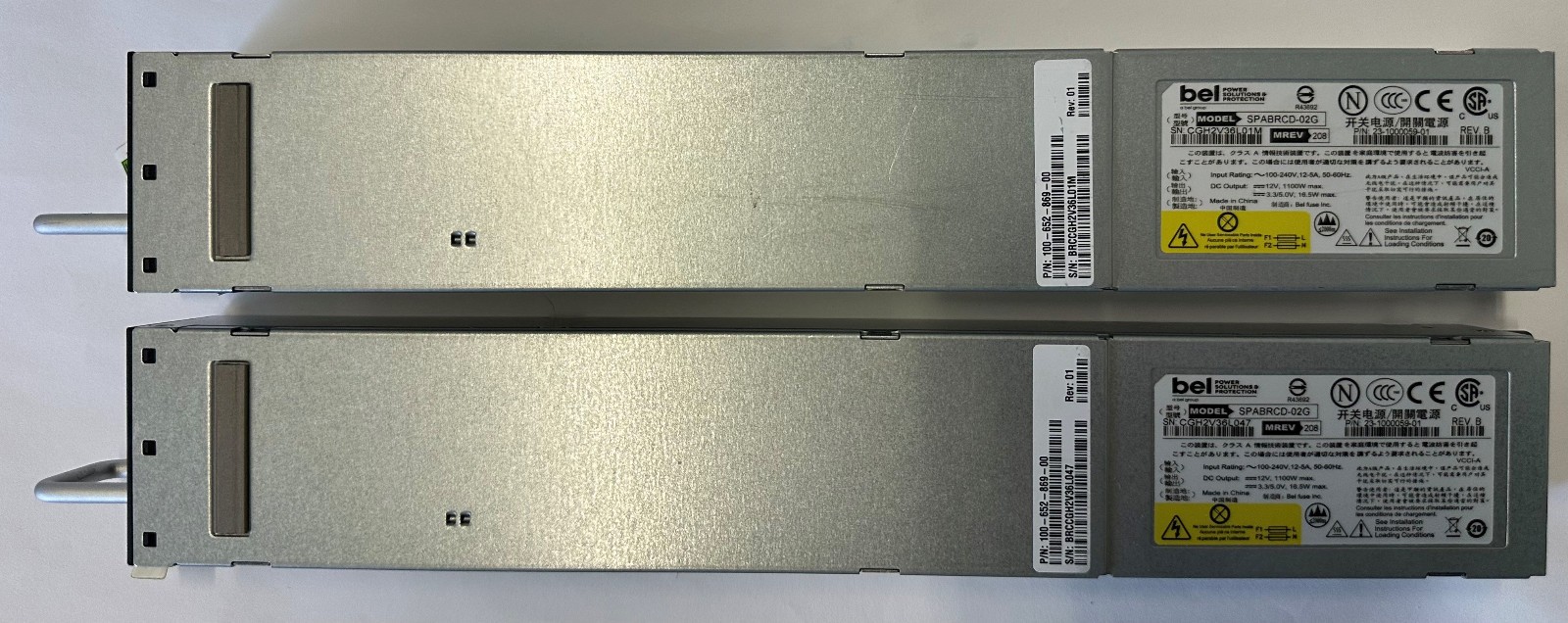 23-1000059-01, 100-652-869  BROCADE, EMC 1100W Power Supply for BR-6520 SAN