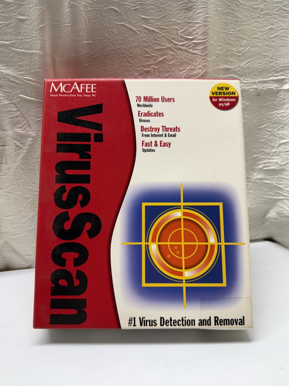 Vintage McAfee VirusScan Windows 95 98 Big Box Software PC CD-ROM Vintage Tech