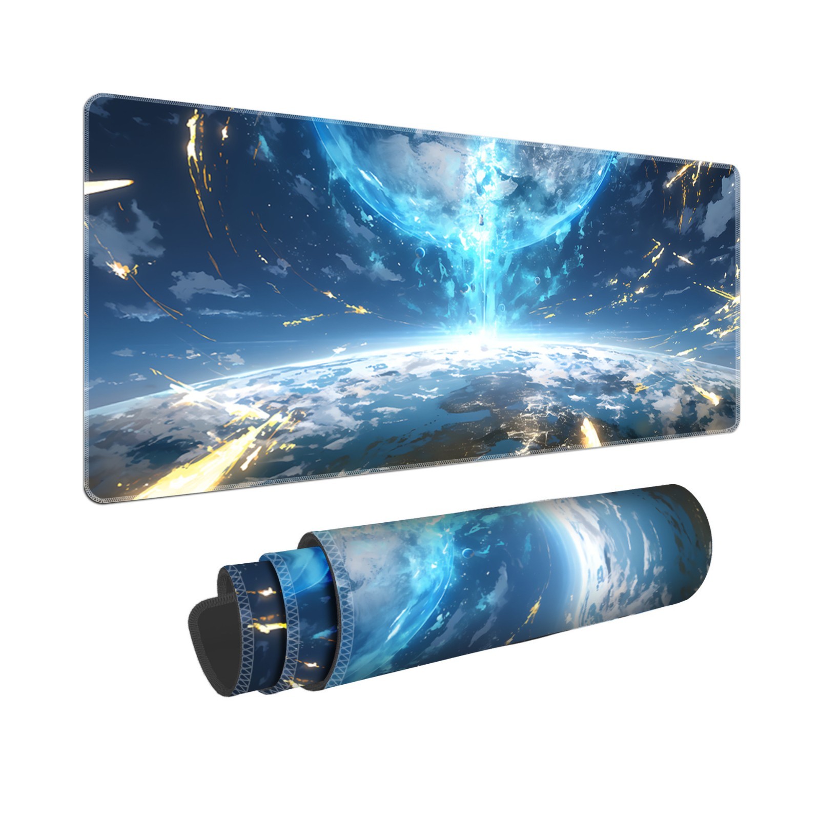 Large Gaming Mouse Pad Desk Mat，Topograph Non-Slip & Waterproof， Fast Shipping