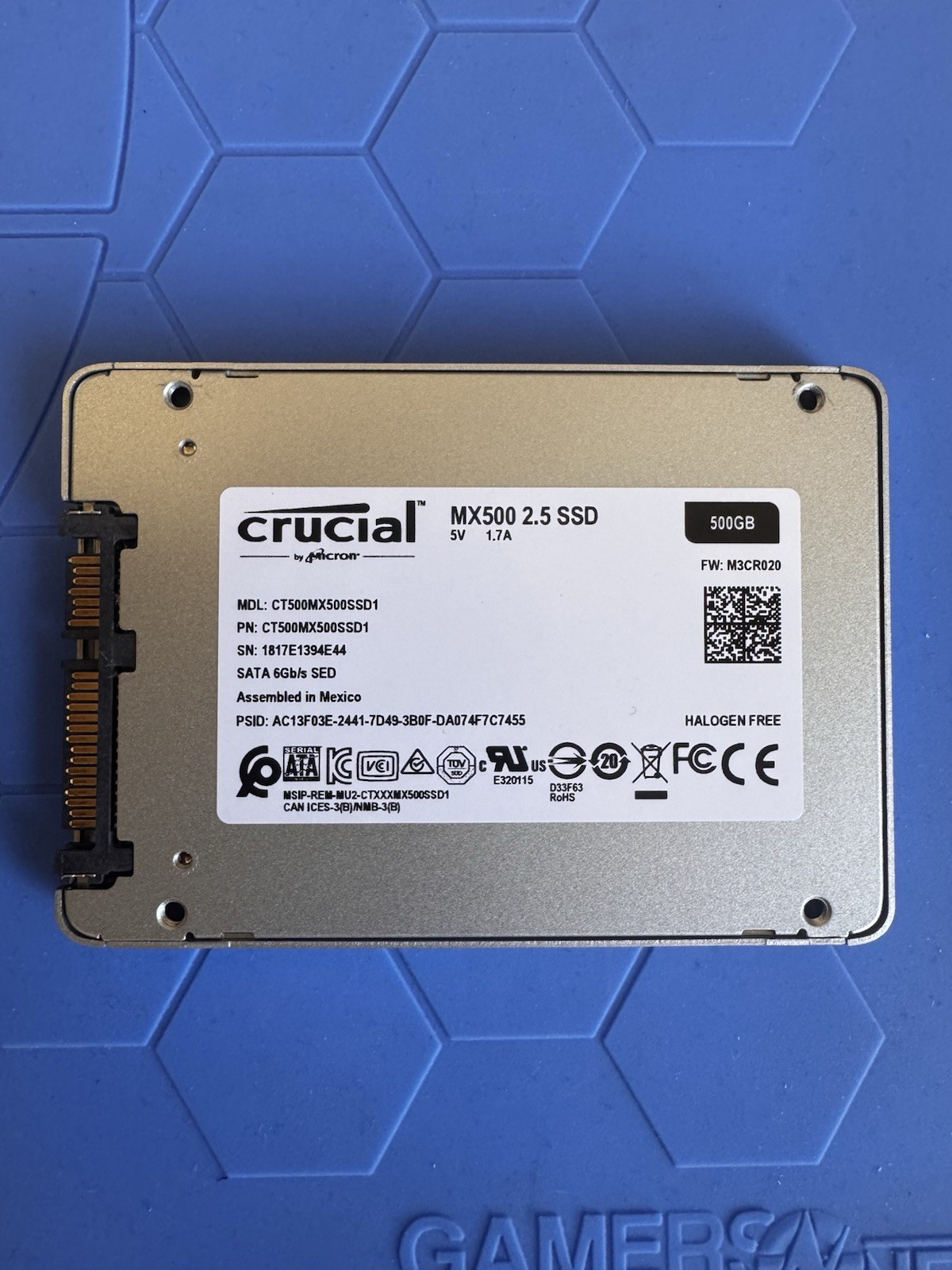 Crucial CT500MX500SSD1 MX500 500 GB 2.5" SATA III Solid State Drive