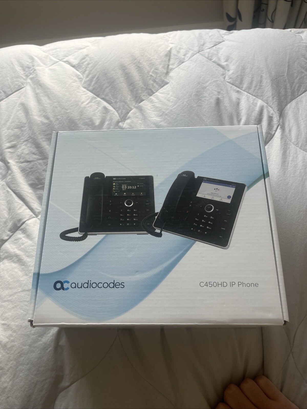 AudioCodes C450HD IP Phone Corded Telephone Wi-Fi Bluetooth Desktop VoIP