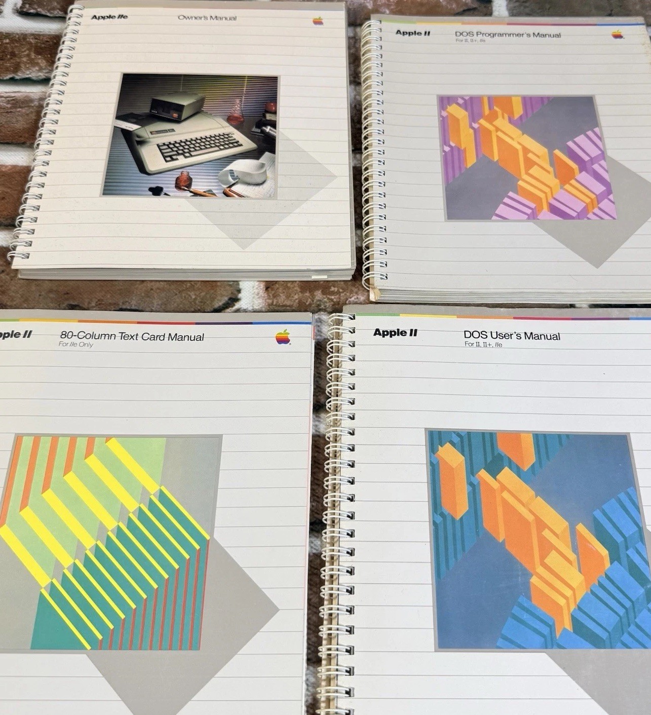 Vintage Apple II Manuals Lot of 4 Owners 80 Column DOS Programmers