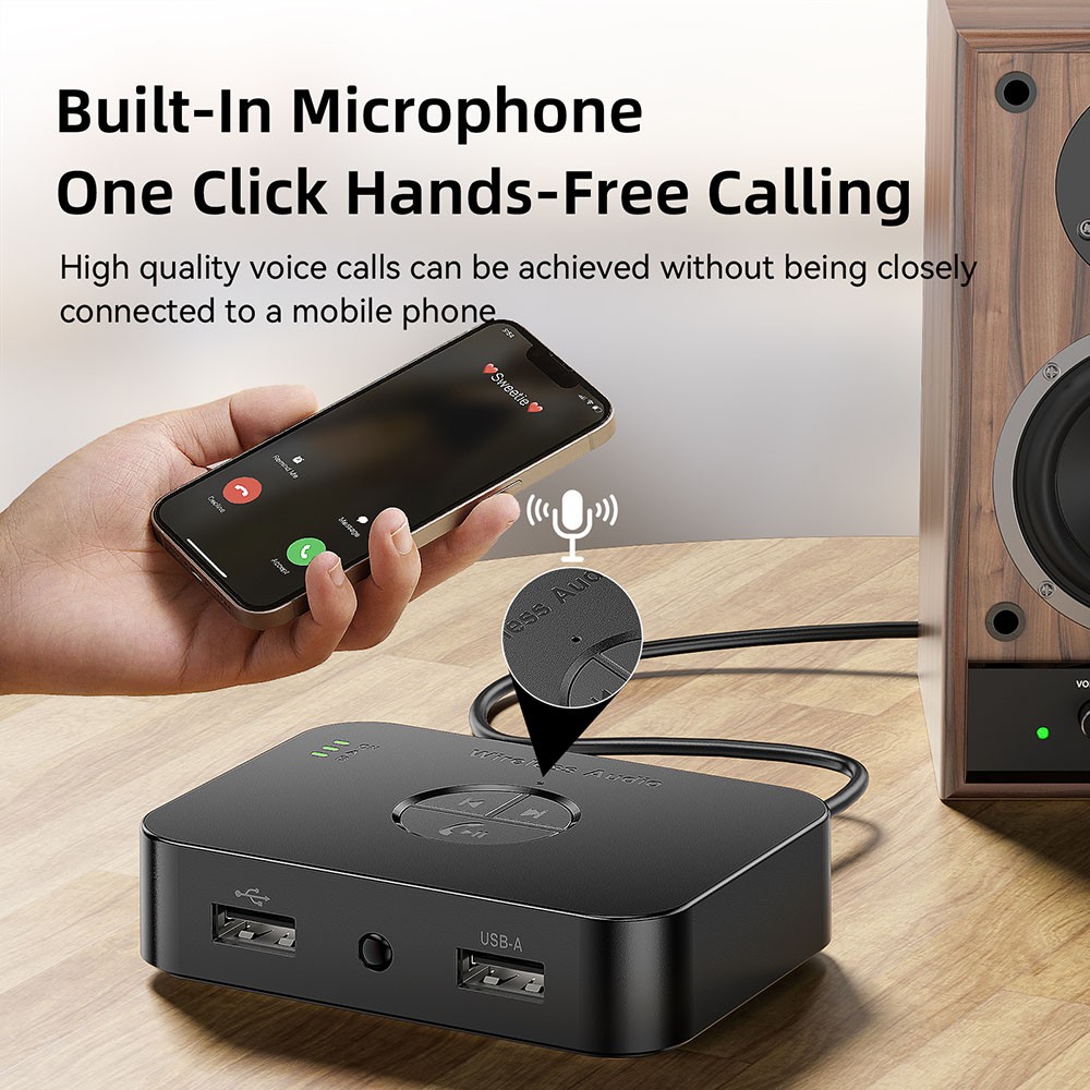 For Wired Speaker/AMP Bluetooth Wireless Receiver home Stereo Audio AUX RCA USB