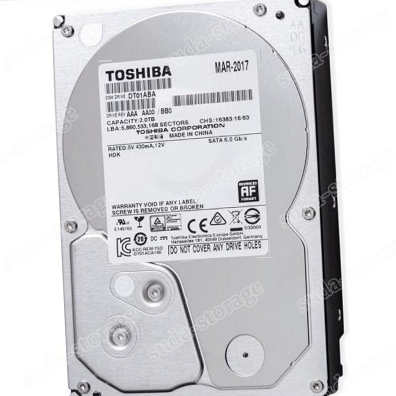 1PCS New Toshiba Mars C 2TB DT01ABA200V SATA 3.5" Internal Hard Drive for PC DV
