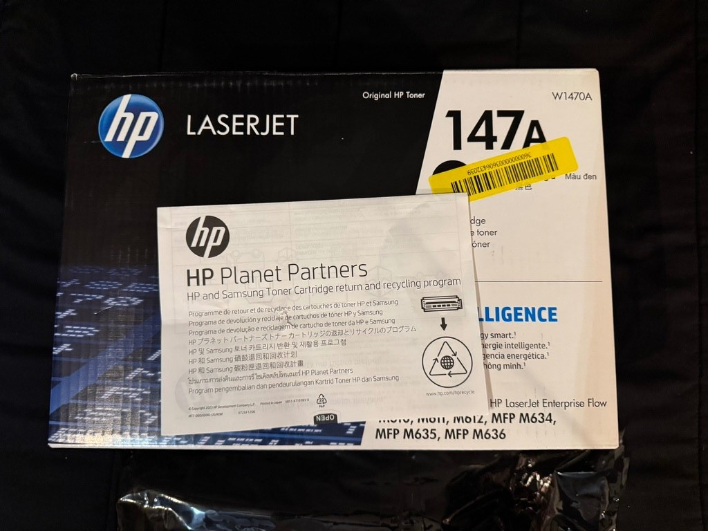 HP 147A Black LaserJet Toner Cartridge (W1470A)