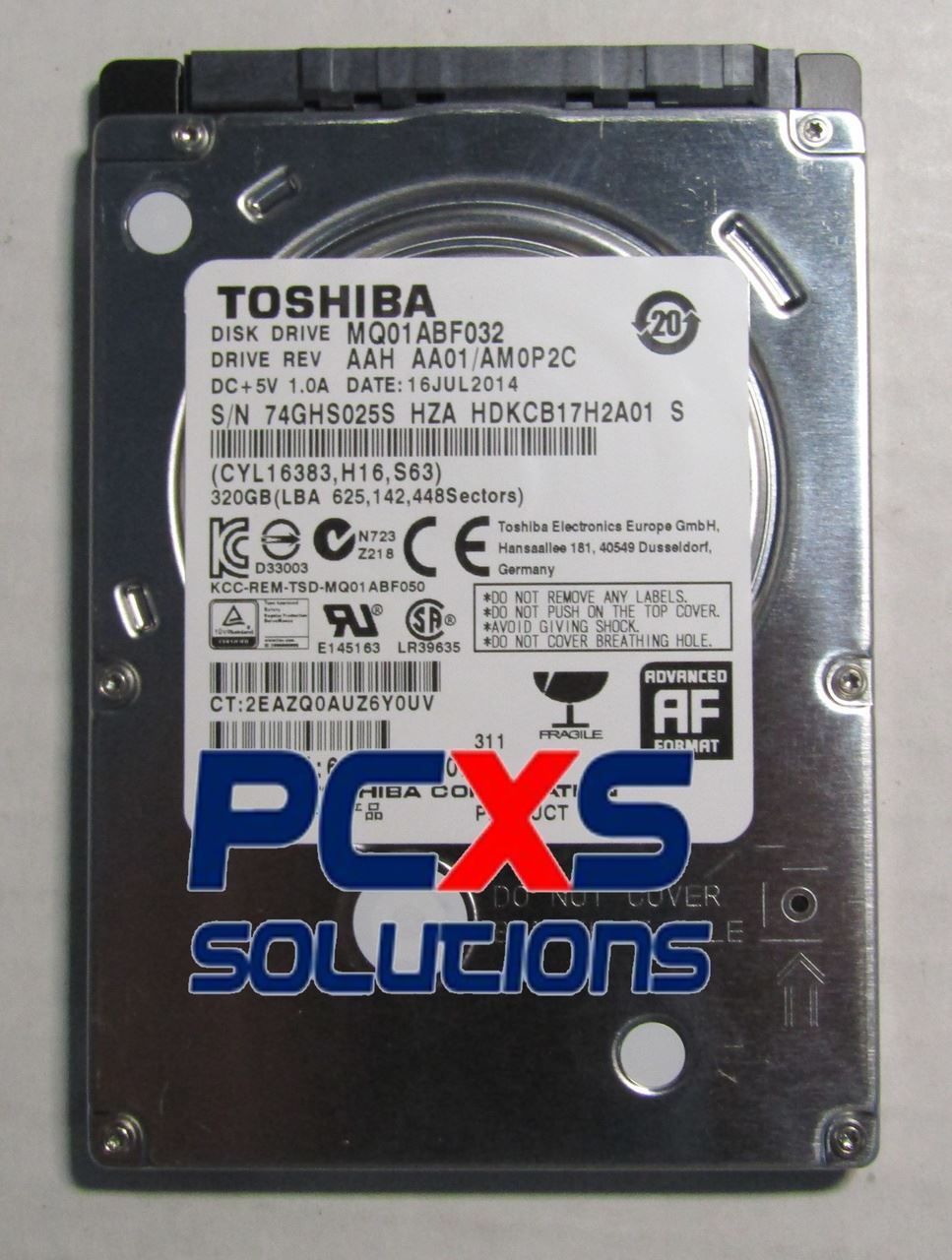 320GB SATA hard disk drive - 5,400 RPM, 2.5-inch small form factor (SFF) - Raw d