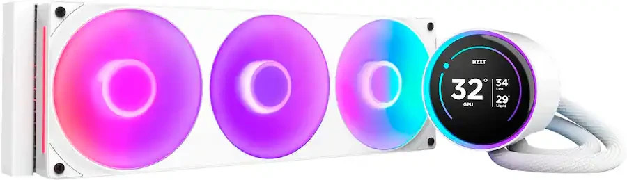 NZXT Kraken Elite RGB 360mm 2024 Radiator Liquid Cooler – White