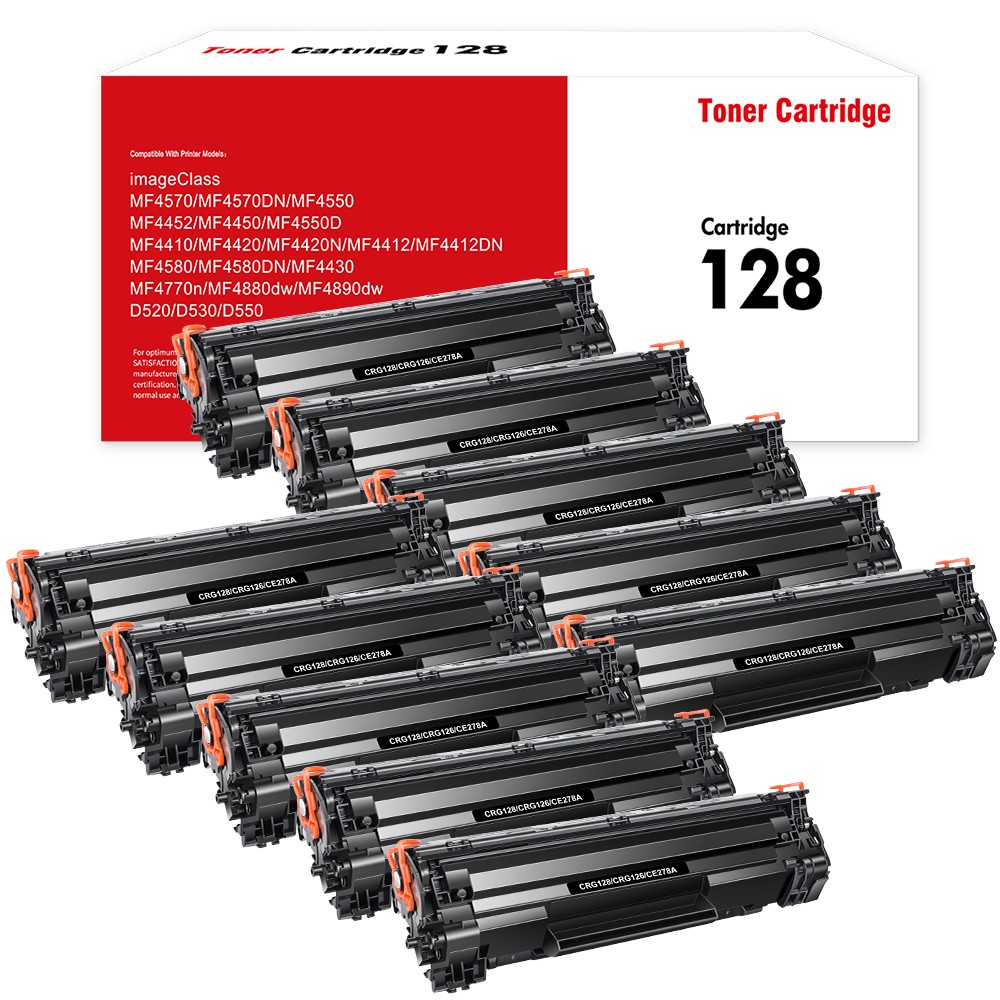 10PacK Black Toner Cartridge For Canon 128 ImageClass D530 D550 MF4770n MF4880dw